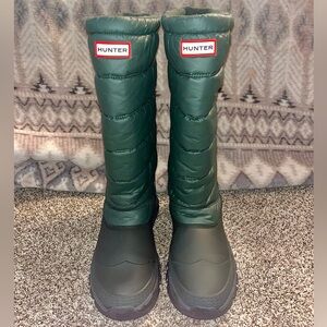 Hunter Women's Intrepid Insulated Tall Knee Waterproof Puffer Boots Size 9